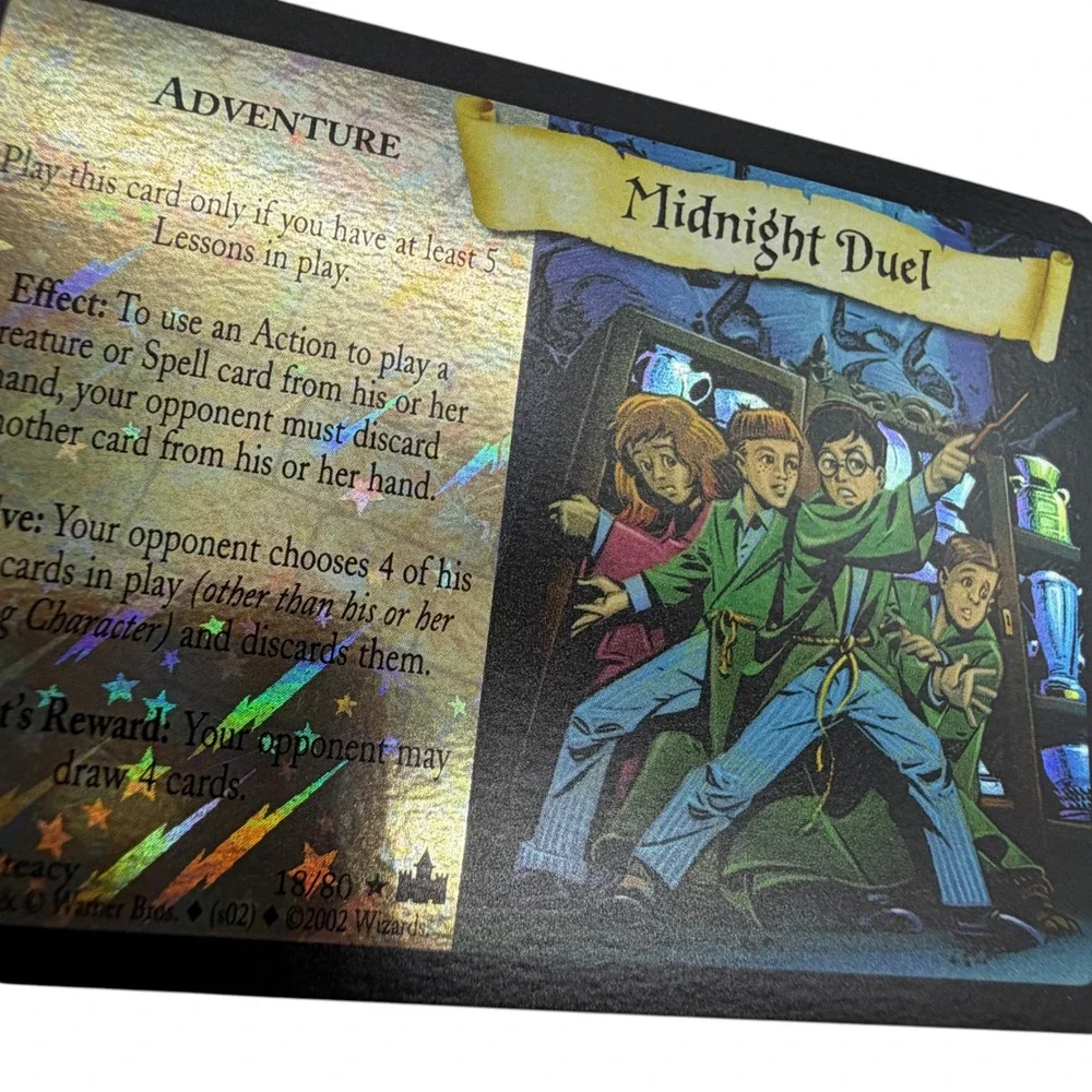 Harry Potter TCG Midnight Duel 18/80 Holo Rare Chamber of Secrets 2002 Vintage